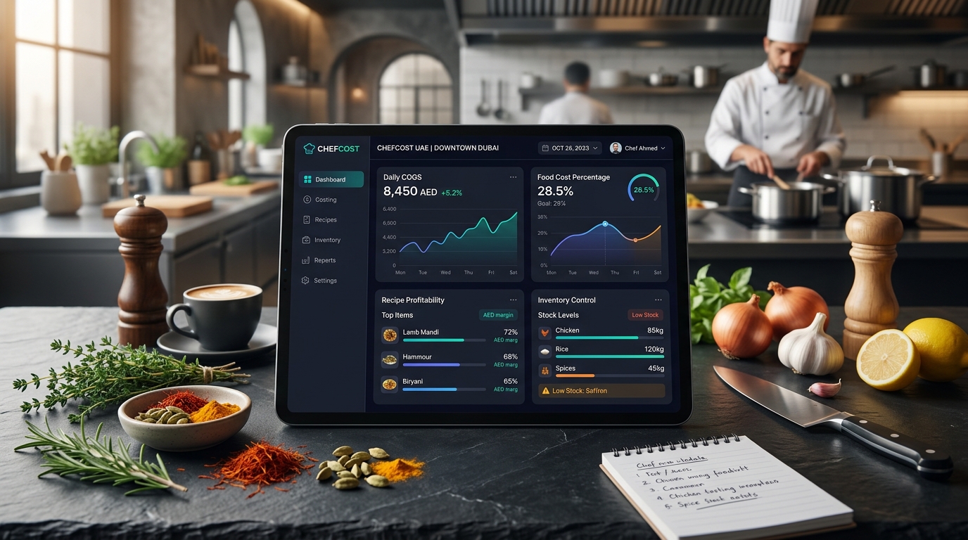Illustrative image: food Costing Software UAE: How to Track and Control Your COGS Daily